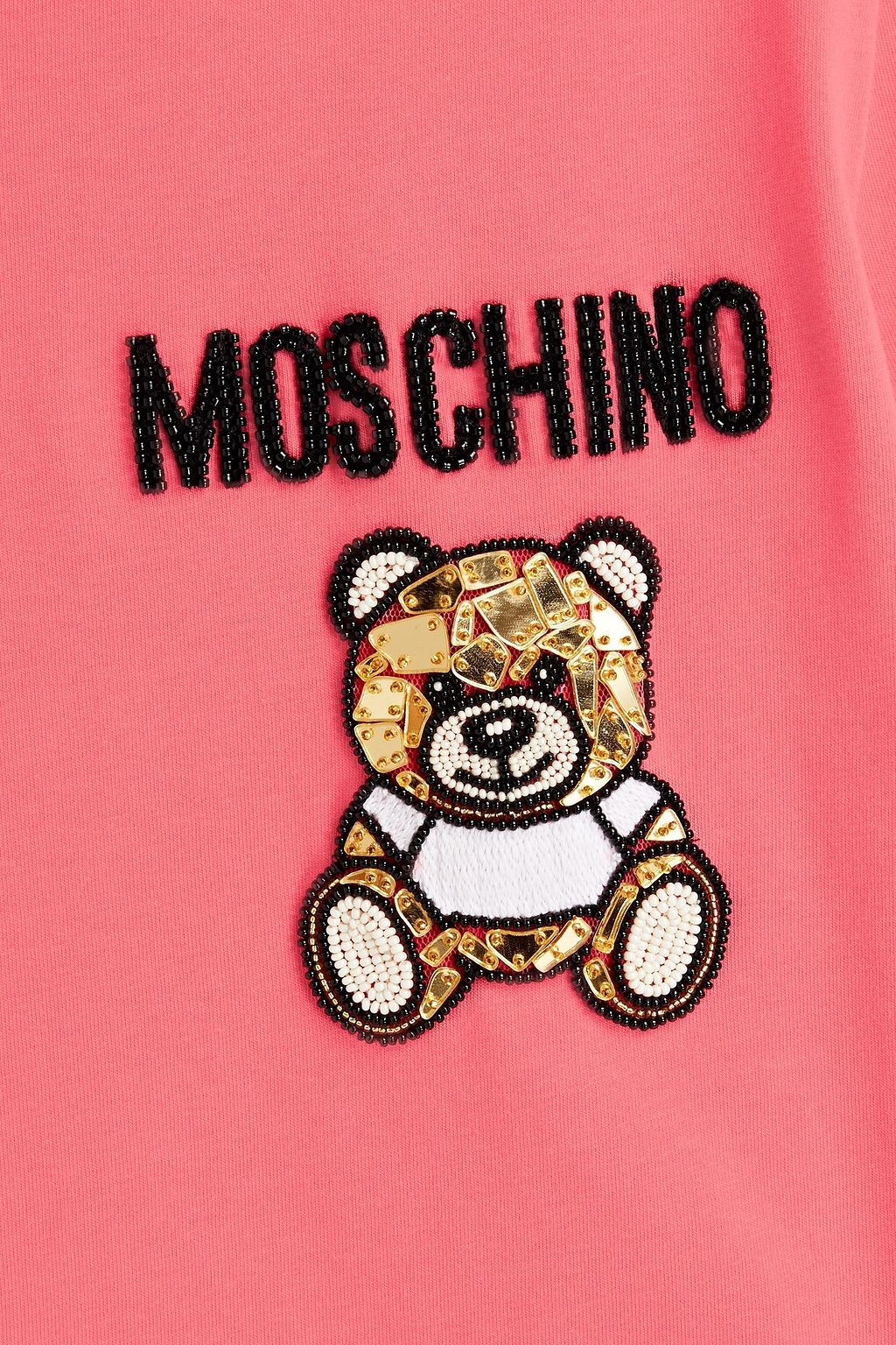 MOSCHINO T-Shirt aus Baumwoll-Jersey mit Verzierung