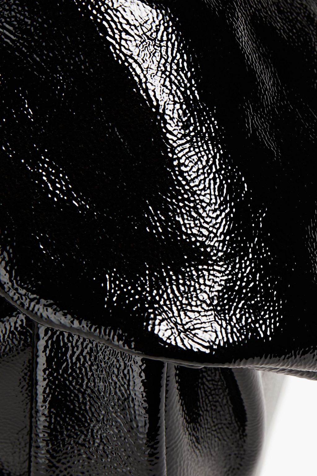 REJINA PYO Nane knotted ruched patent-leather tote