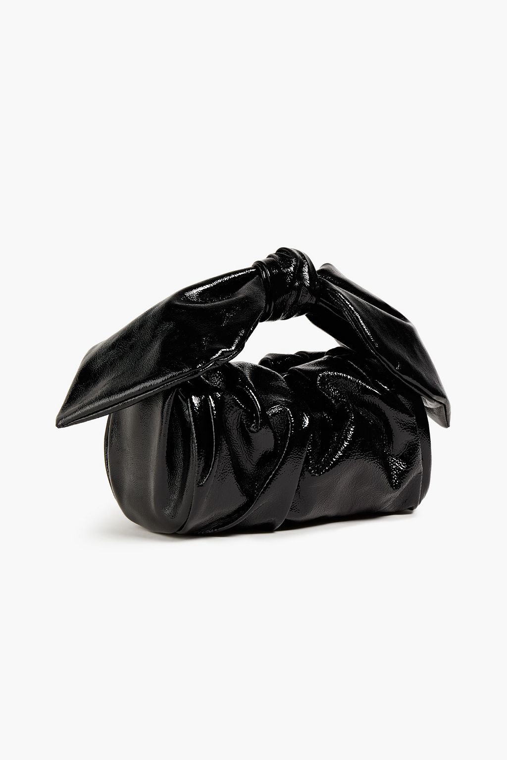 REJINA PYO Nane knotted ruched patent-leather tote