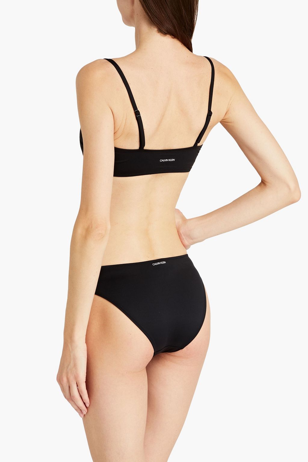 CALVIN KLEIN Monogram-trimmed bikini top