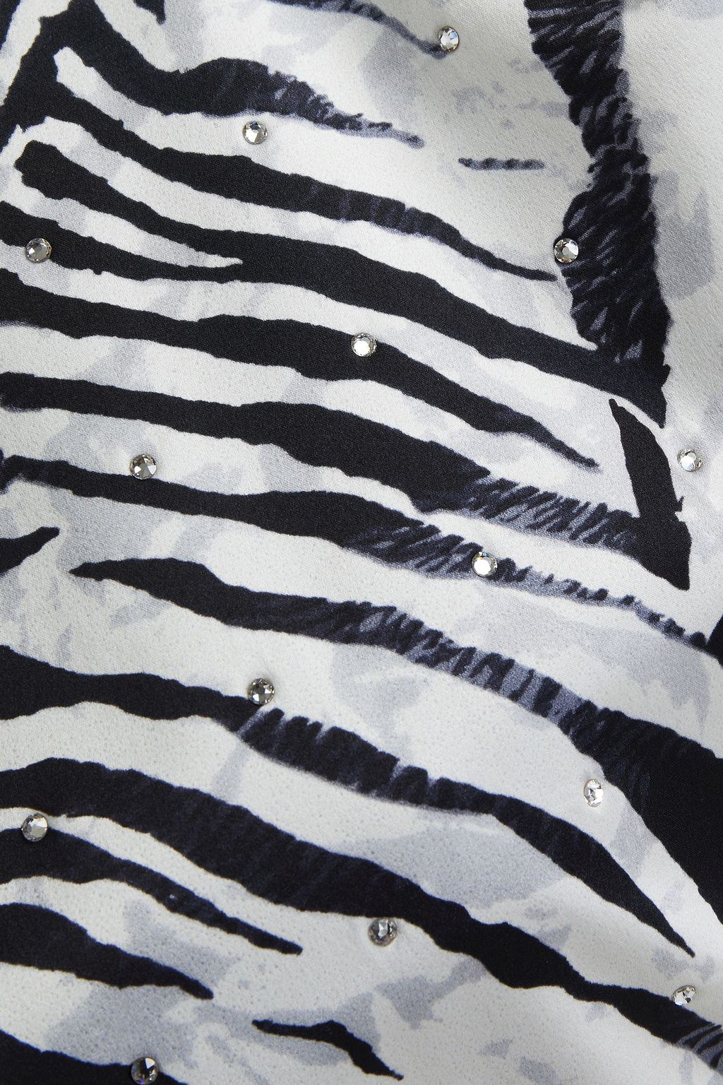 MAGDA BUTRYM Embellished zebra-print silk-crepe mini dress