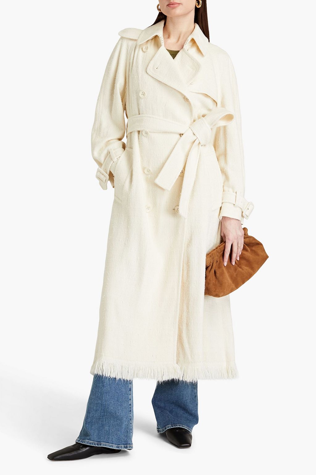 CHLOÉ Silk-tweed trench coat