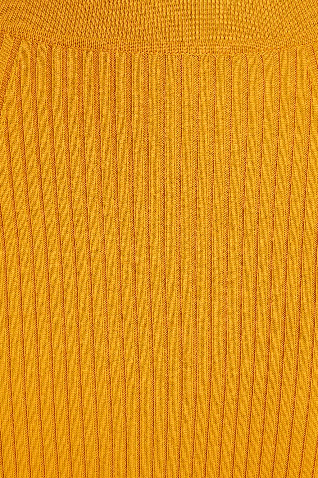 CHLOÉ Ribbed wool and cashmere-blend midi pencil skirt