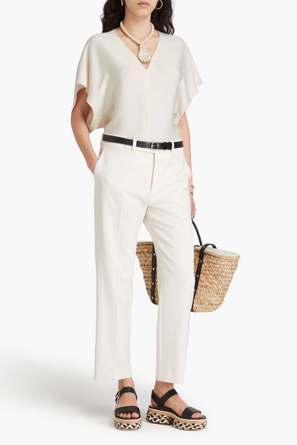 CHLOÉ Embellished silk top