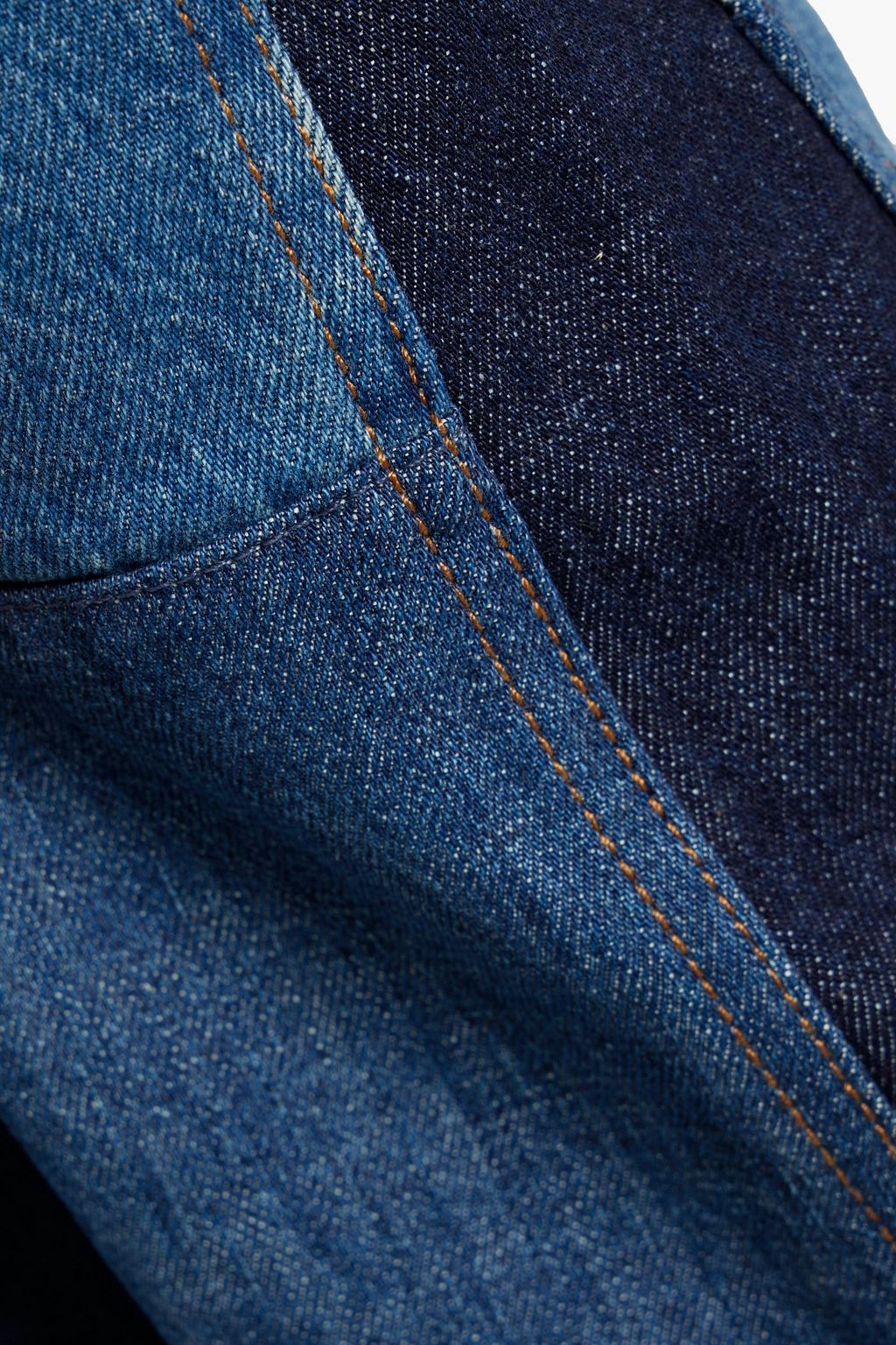 CHLOÉ Patchwork-effect high-rise flared jeans
