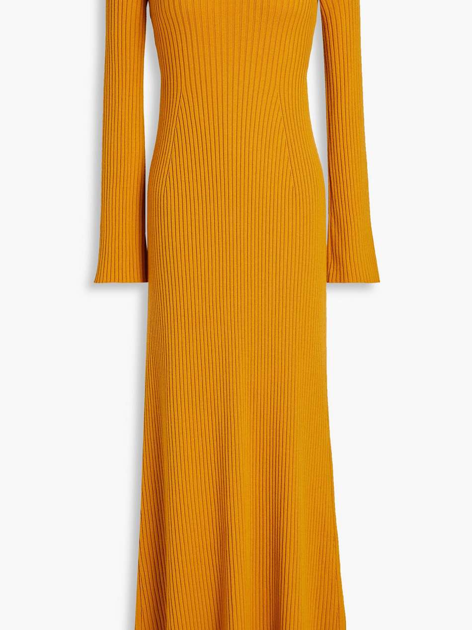 ribbed wool and cashmere-blend maxi dress
