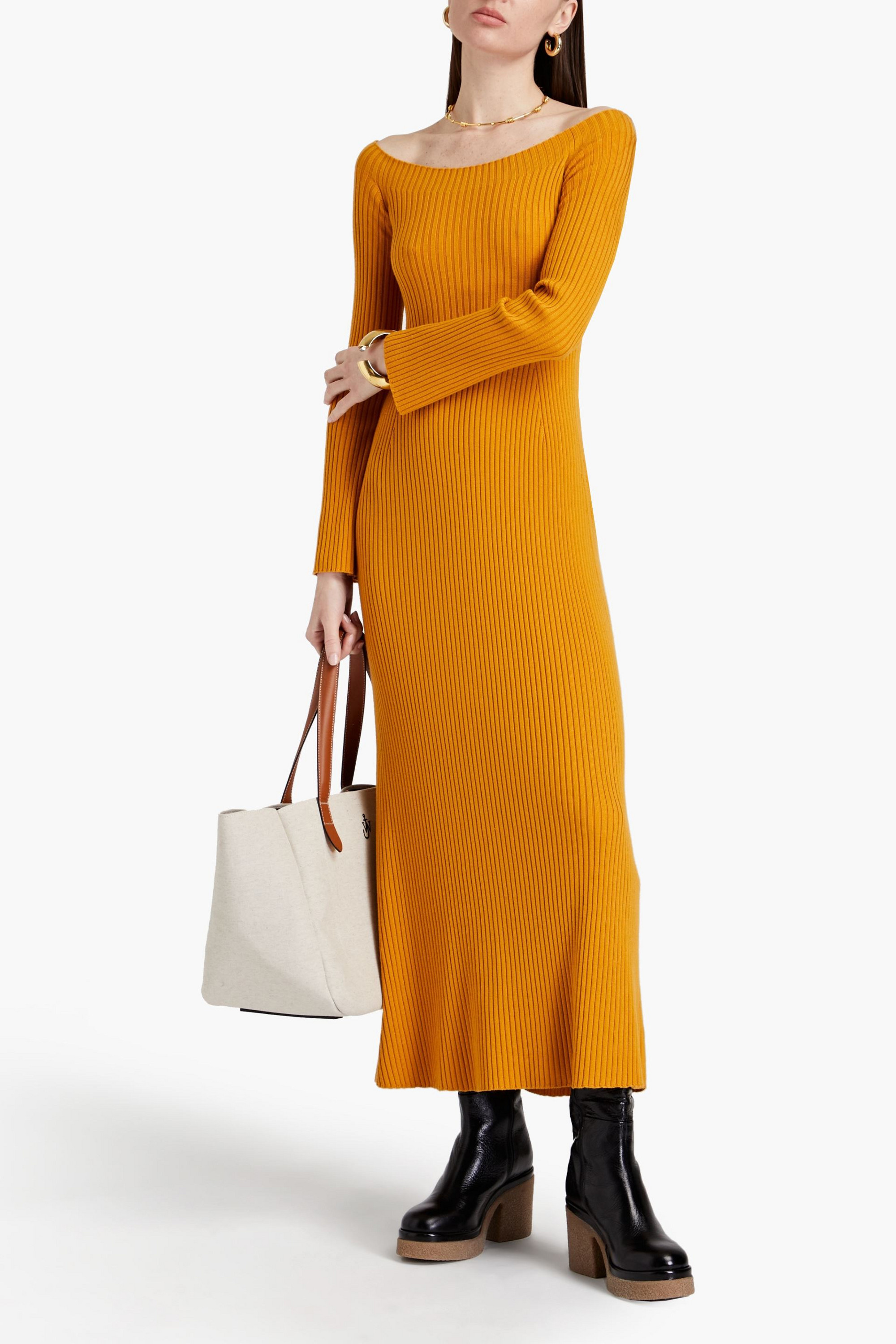 Chloé Ribbed wool and cashmere-blend maxi dress