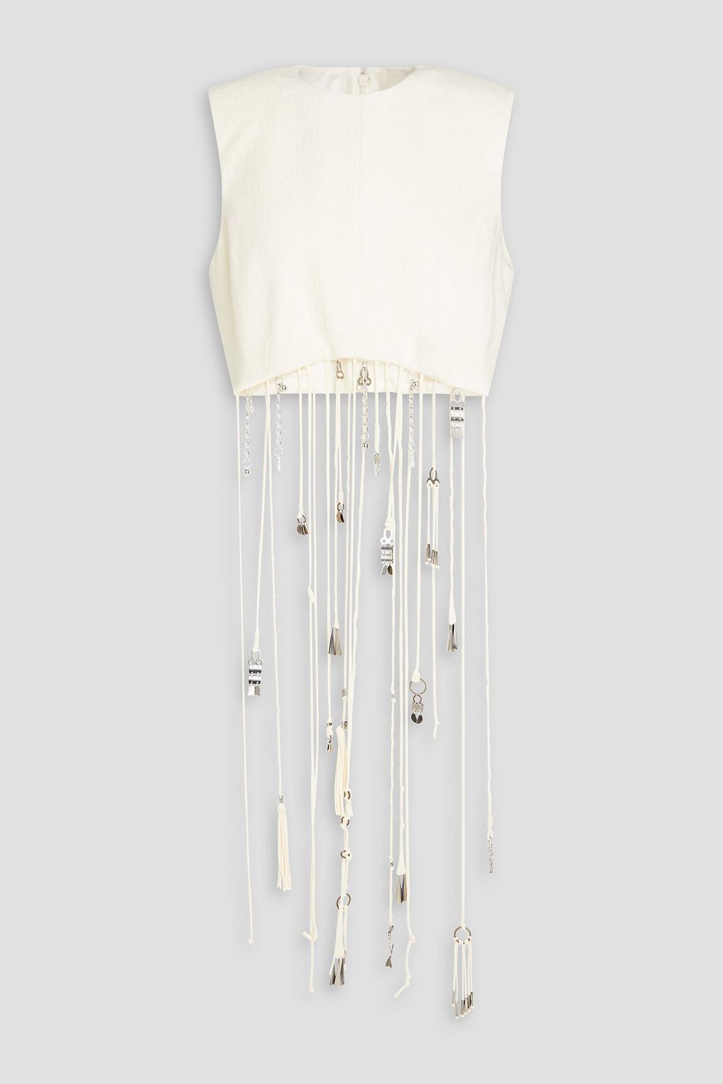 CHLOÉ Cropped fringed silk-jacquard top | Sale up to 70% off | THE