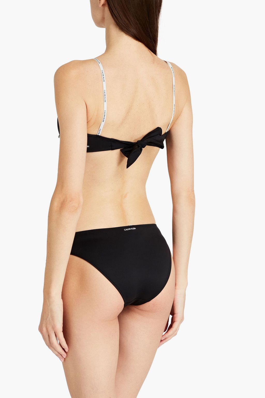 CALVIN KLEIN Monogram-trimmed bikini top