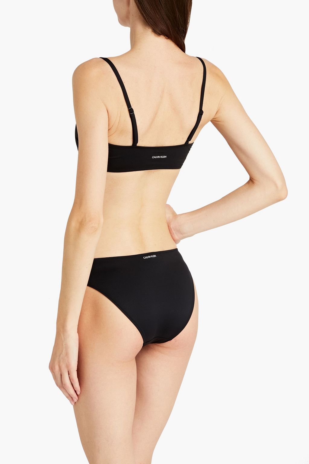 CALVIN KLEIN Monogram-trimmed low-rise bikini briefs