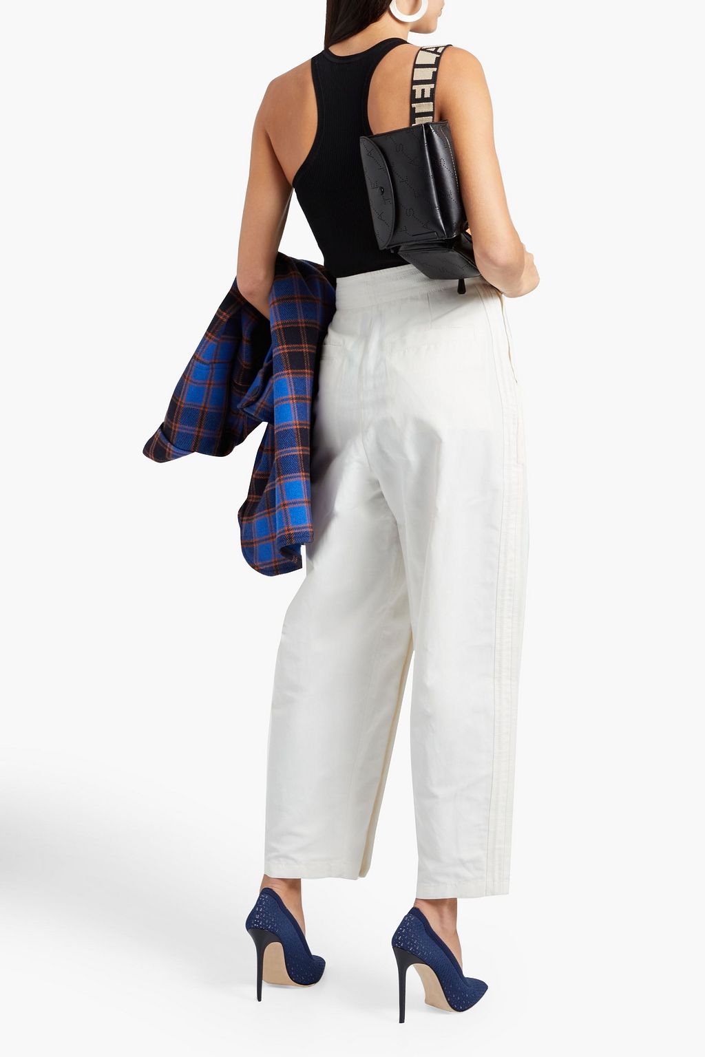 STELLA MCCARTNEY Pleated twill tapered pants