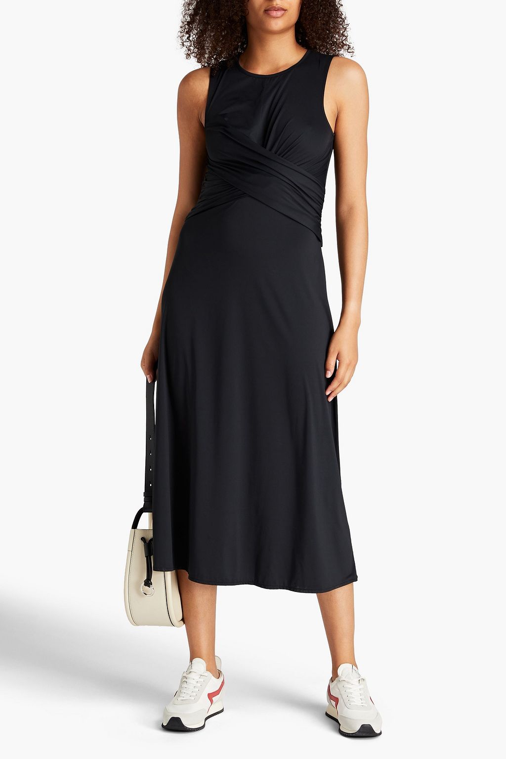 RAG & BONE Rose wrap-effect stretch-jersey midi dress