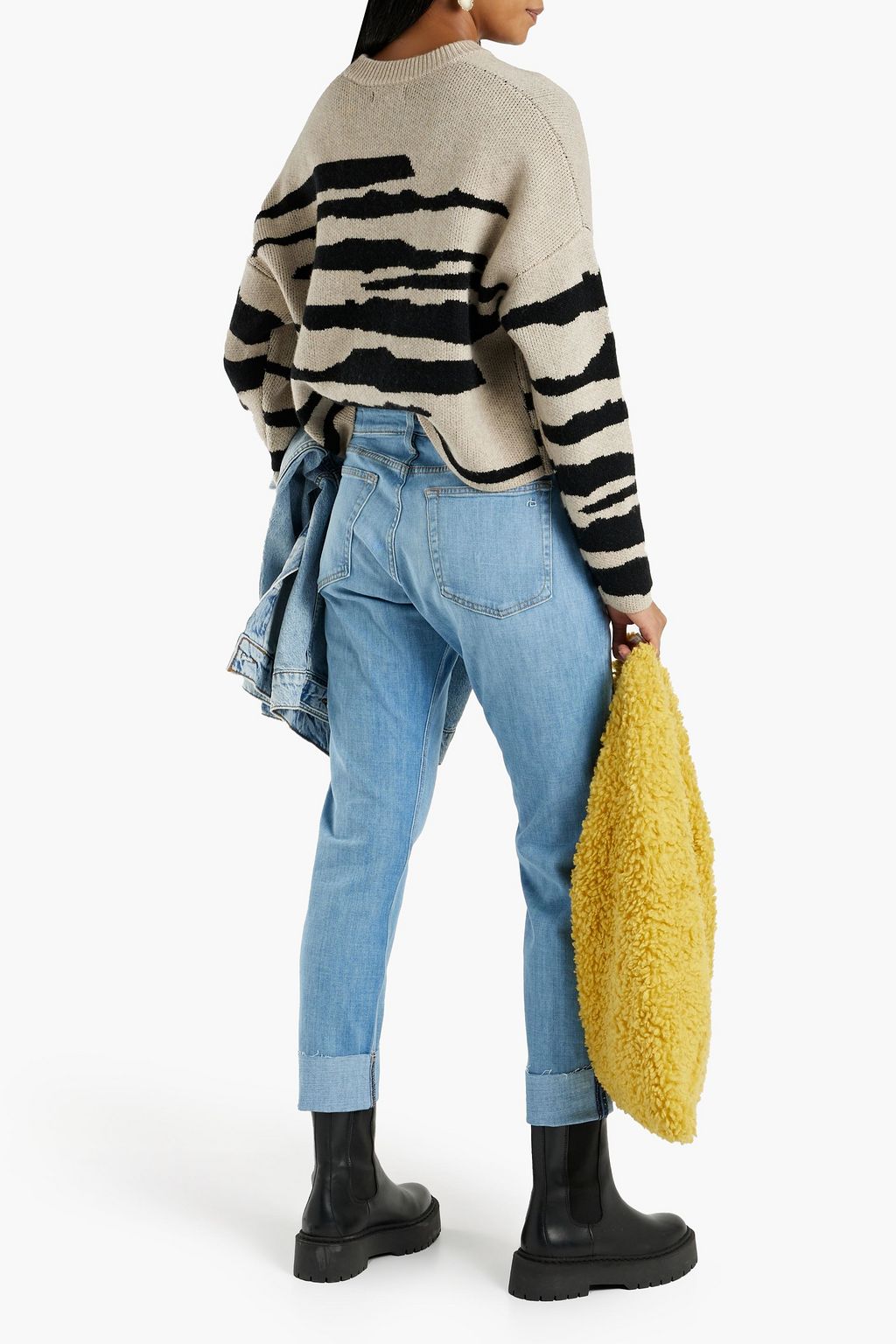 RAG & BONE جينز “دري” قصير بقصة بويفريند ضيقة