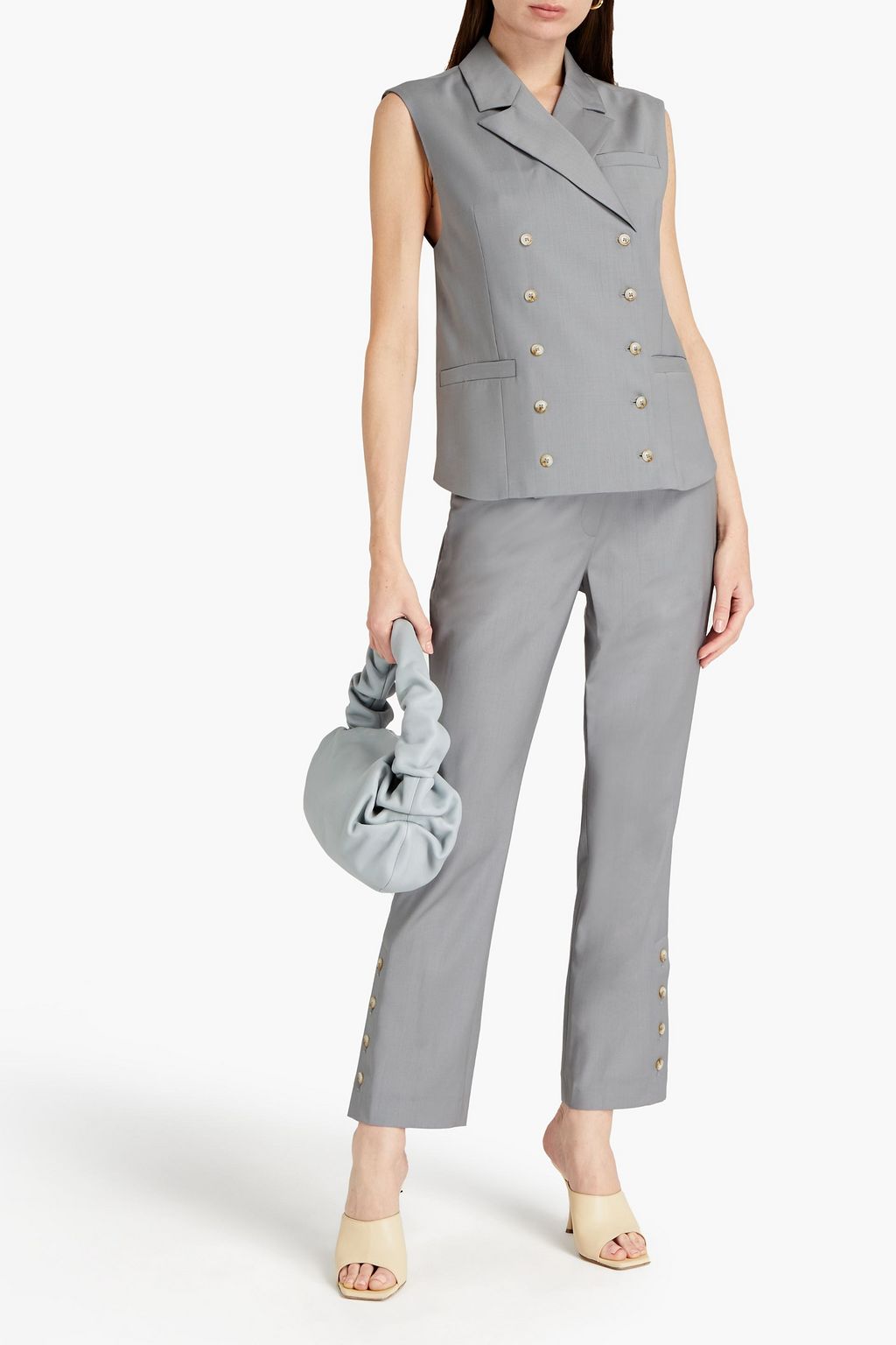 LOULOU STUDIO Crozet double-breasted wool vest