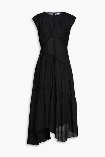 Frame
 Cotton Asymmetric Tiered Midi-Dress main image 1