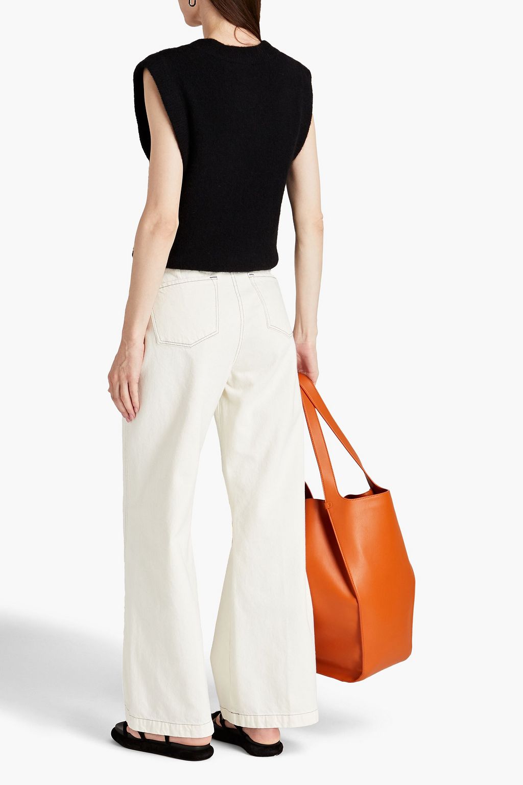FRAME Le Baggy Palazzo high-rise wide-leg jeans