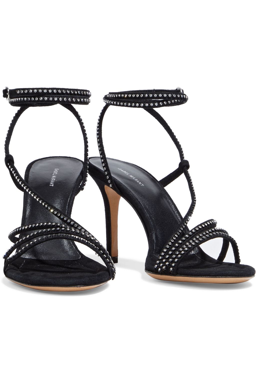 ISABEL MARANT Amspee crystal-embellished suede sandals