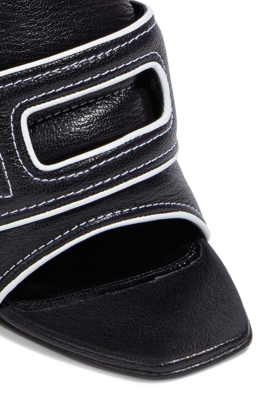 OFF-WHITE™ Cutout textured-leather sandals
