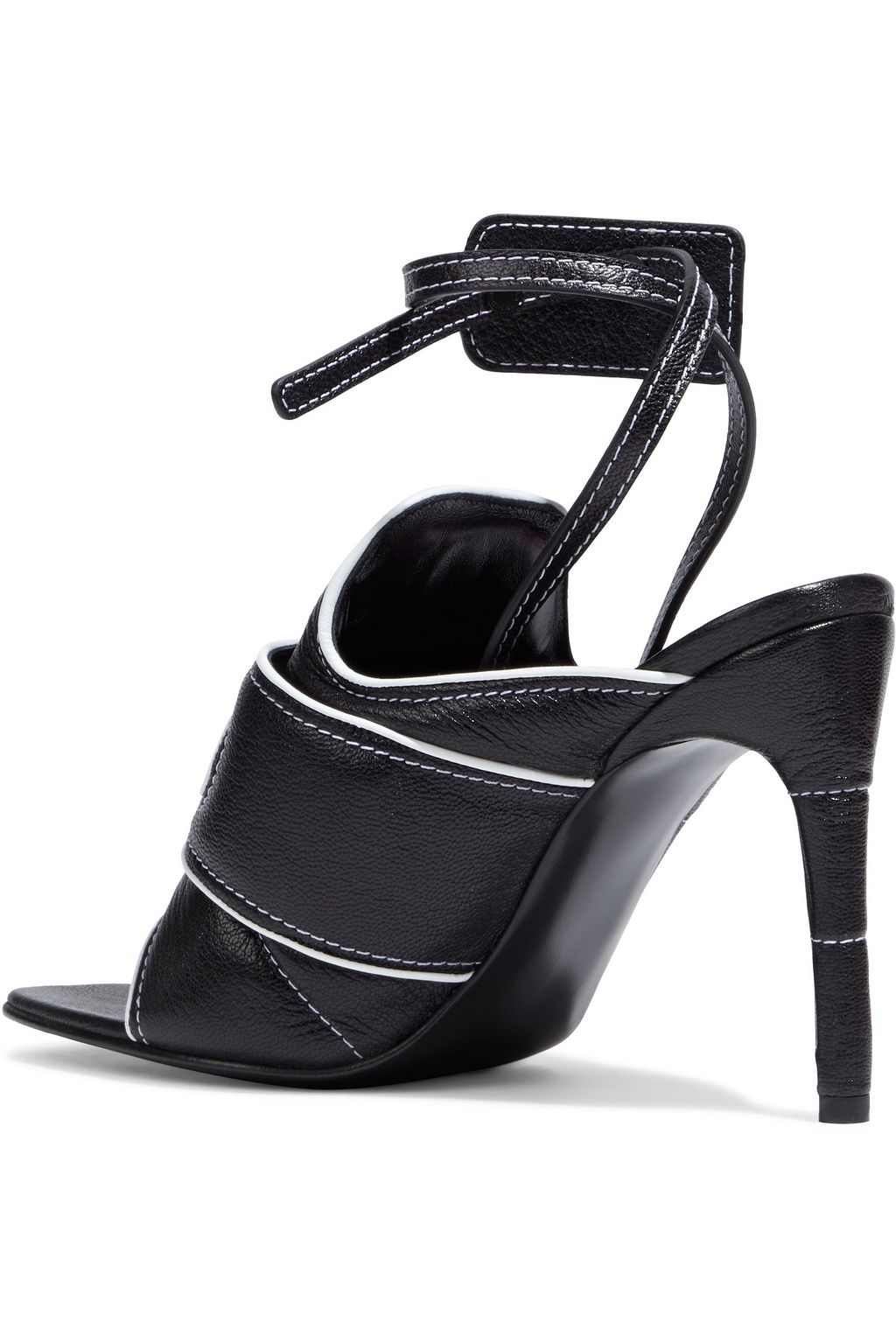 OFF-WHITE™ Cutout textured-leather sandals