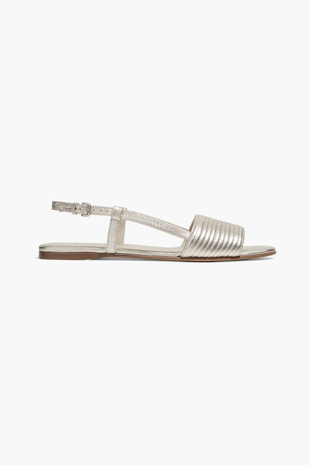 Platinum Metallic leather slingback sandals | Sale up to 70% off | THE  OUTNET | LORO PIANA | THE OUTNET