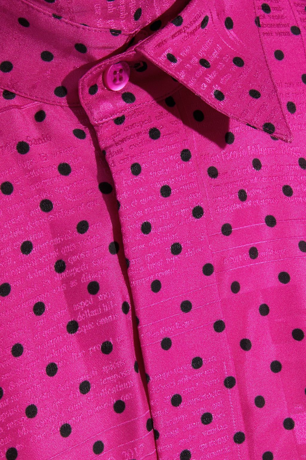 BALENCIAGA Oversized polka-dot satin-jacquard shirt