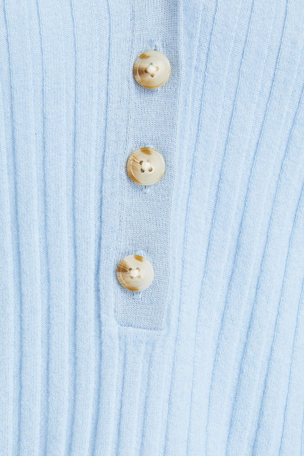 LOULOU STUDIO Socotra ribbed wool and cashmere-blend polo shirt