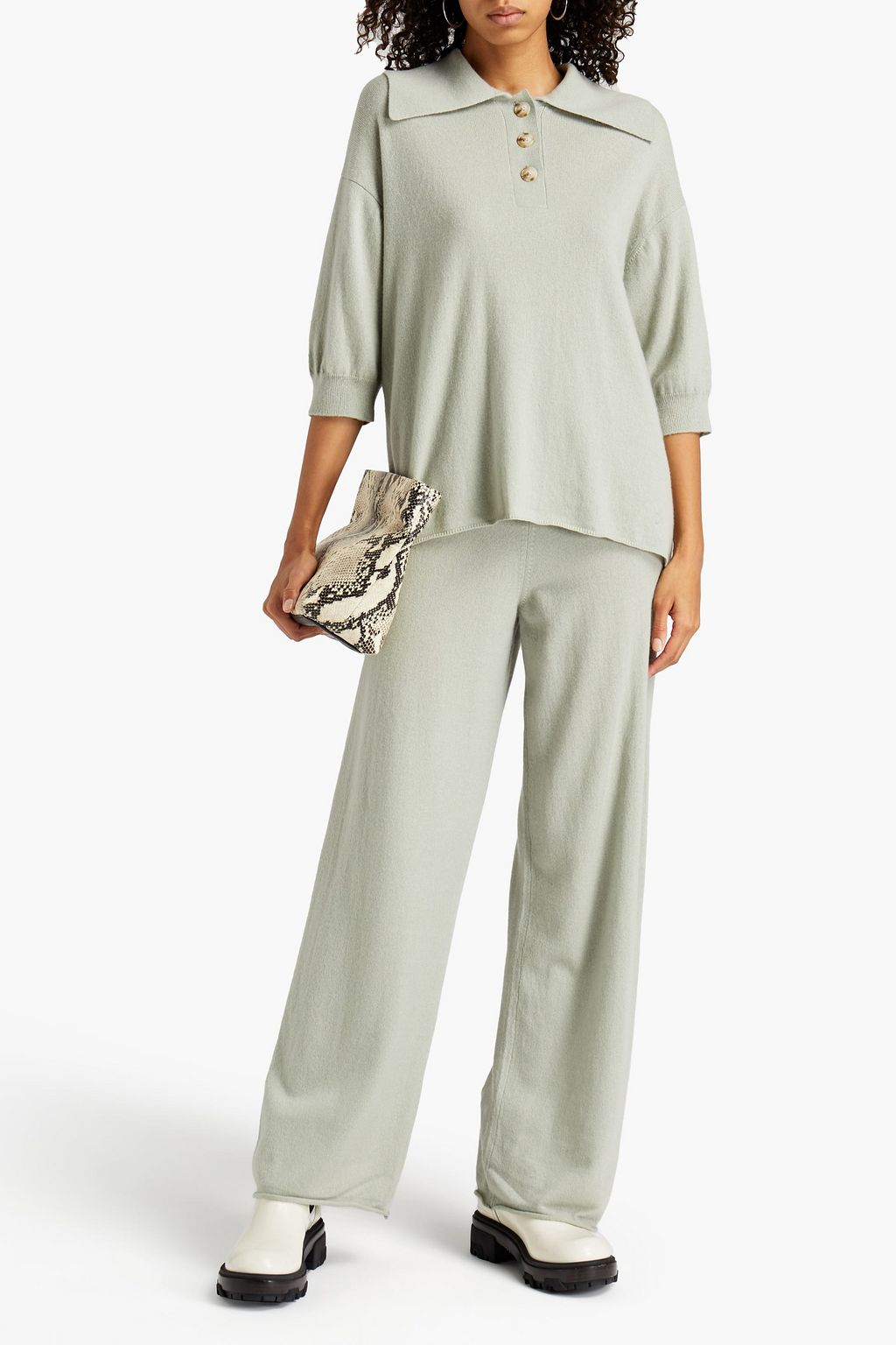 LOULOU STUDIO Saziley cashmere polo shirt