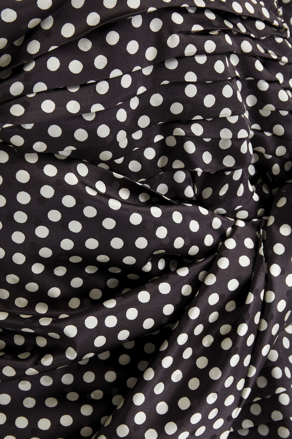 MAGDA BUTRYM Knotted polka-dot satin shirt dress