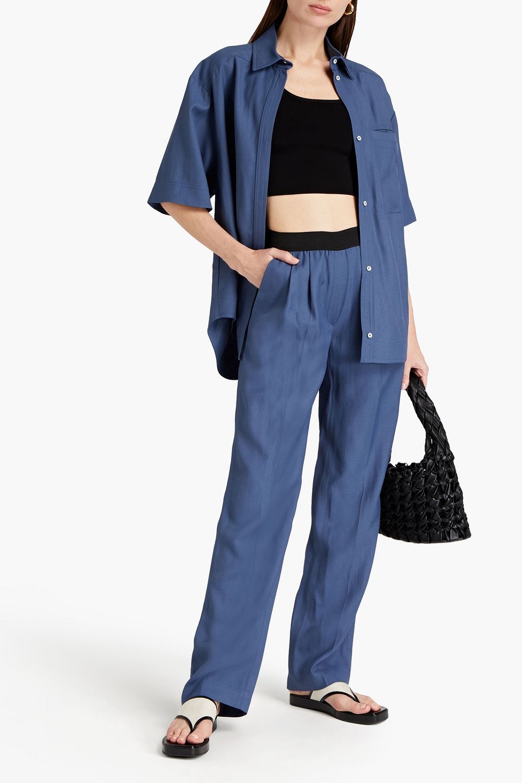 LOULOU STUDIO Moheli twill shirt