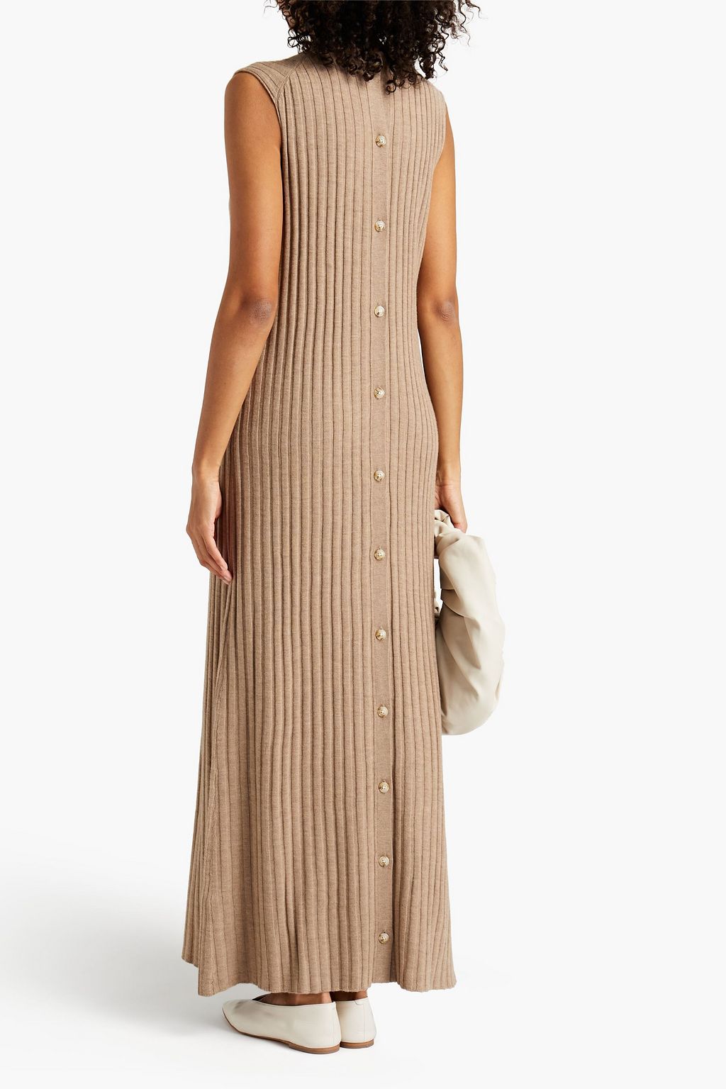 LOULOU STUDIO Andrott ribbed mélange wool and cashmere-blend maxi dress