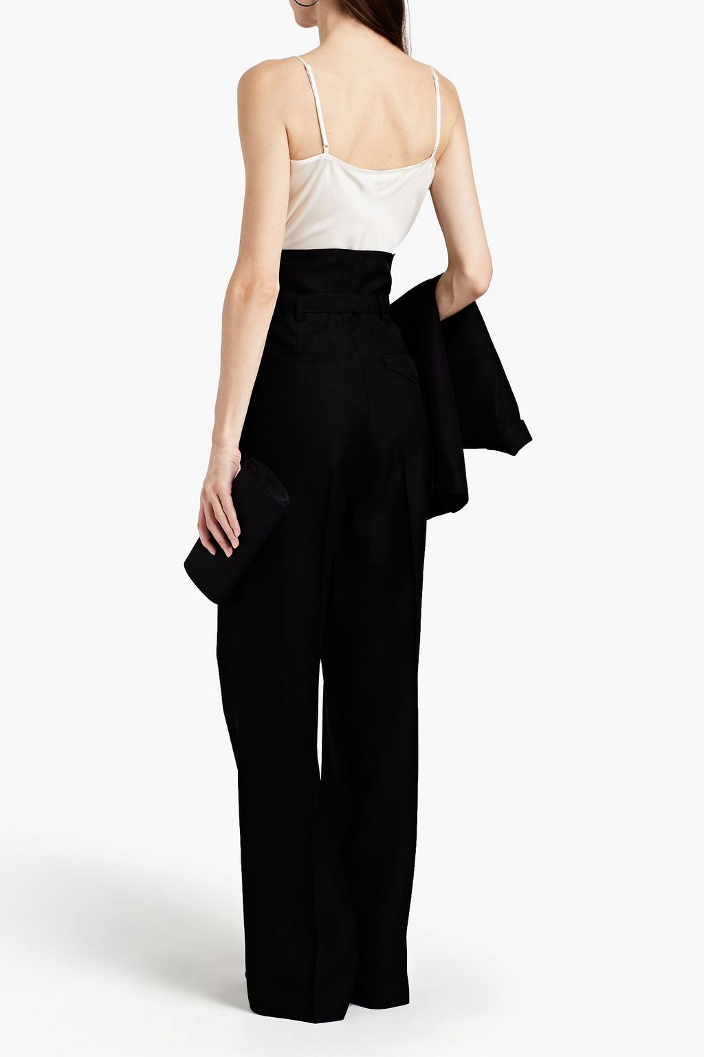 PHILOSOPHY DI LORENZO SERAFINI Belted pleated woven straight-leg pants