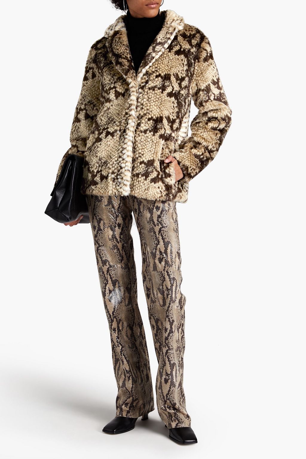 UNREAL FUR Snake-print faux fur jacket