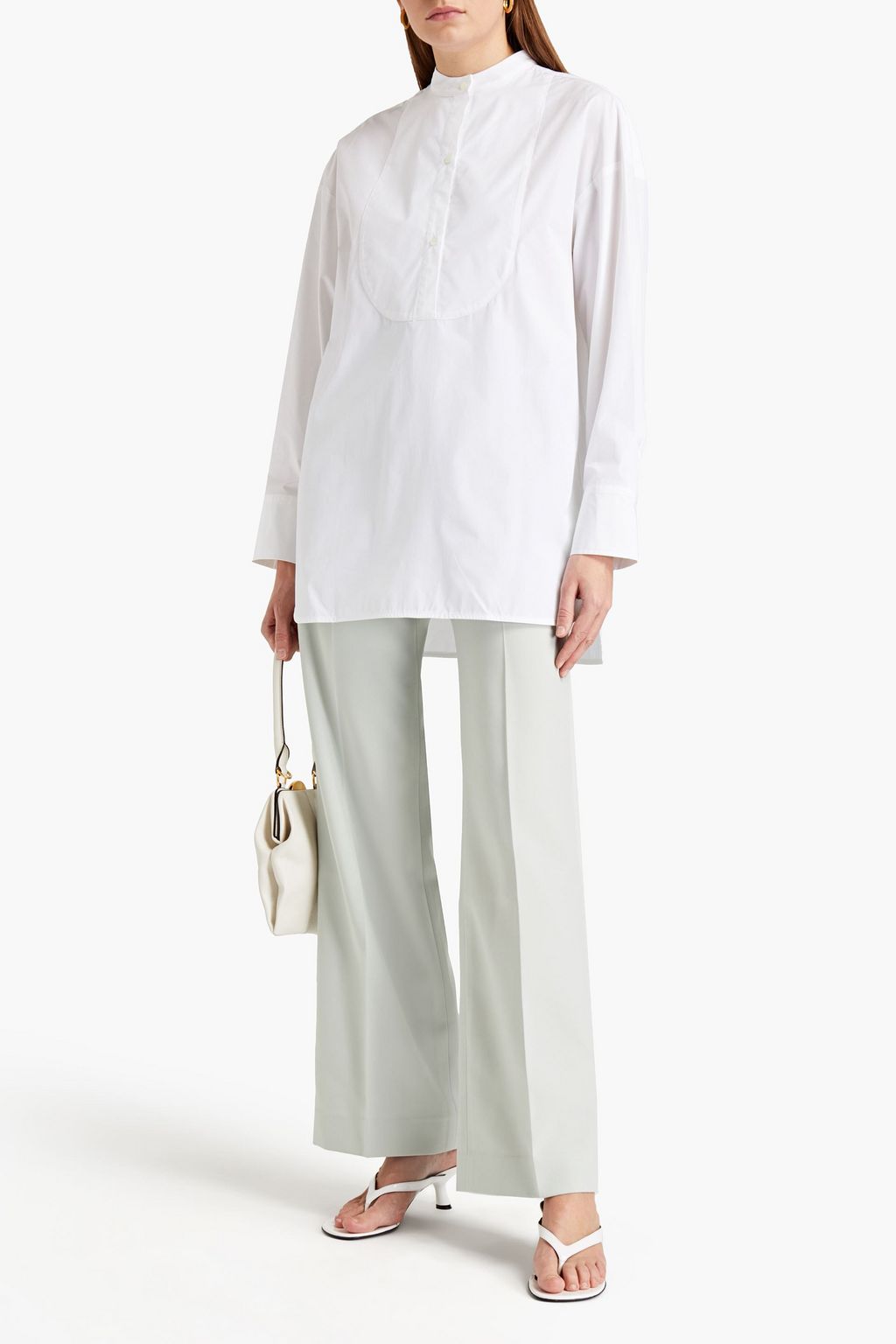 LOULOU STUDIO Pini cotton-poplin shirt