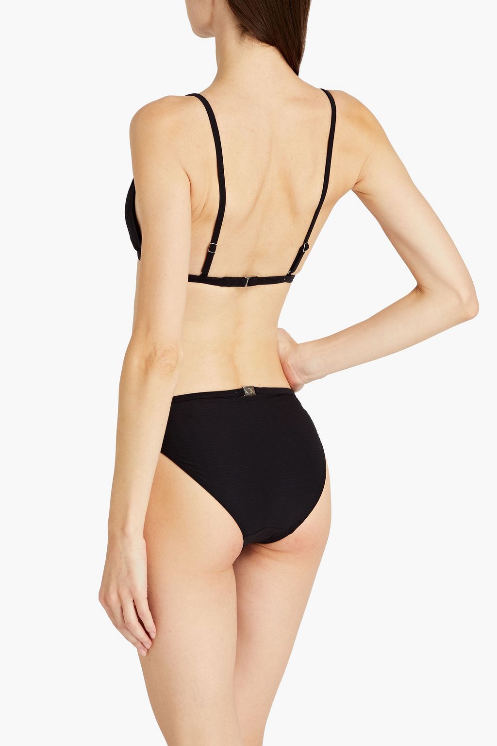 CALVIN KLEIN Stretch-piquè low-rise bikini briefs