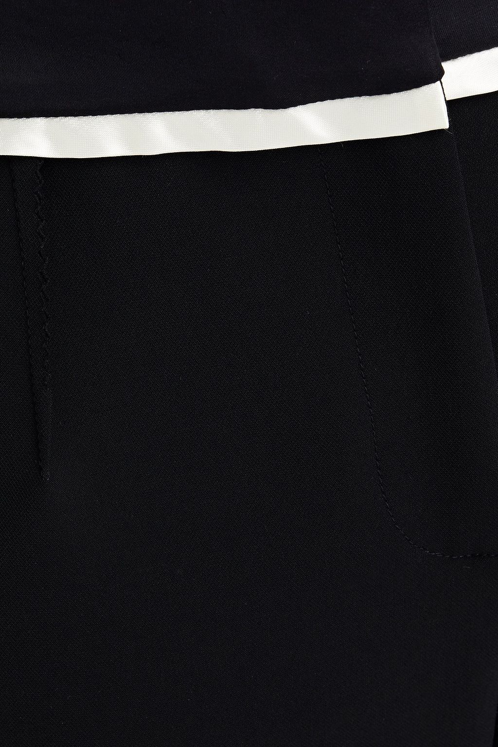 MOSCHINO Satin-trimmed crepe straight-leg pants