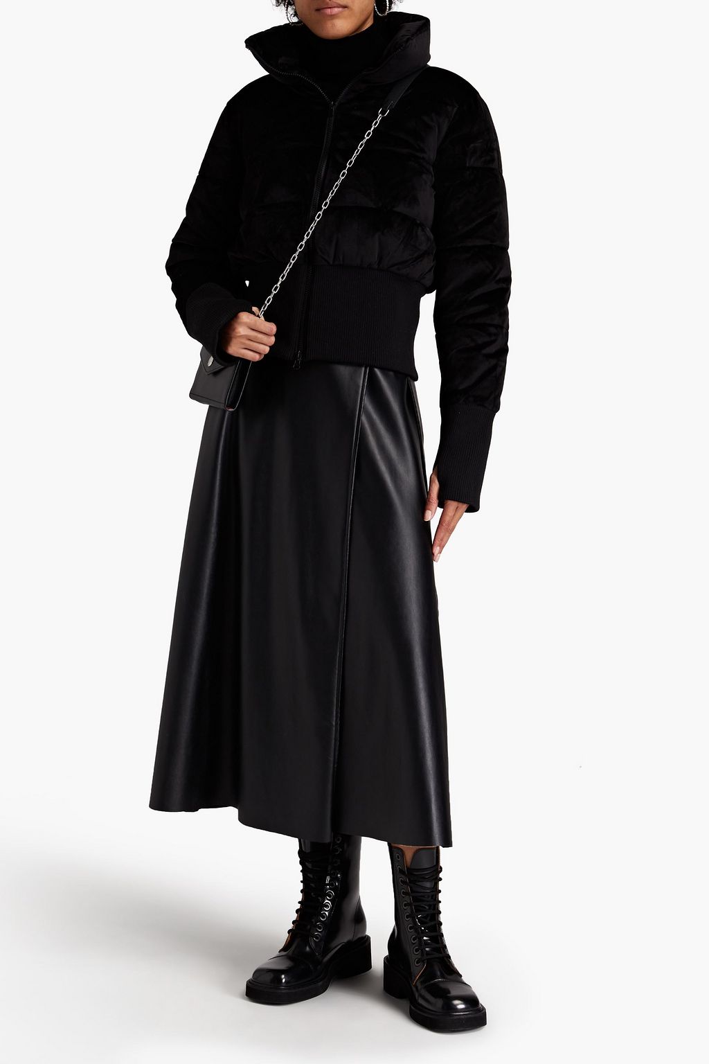 UNREAL FUR Quilted velvet jacket