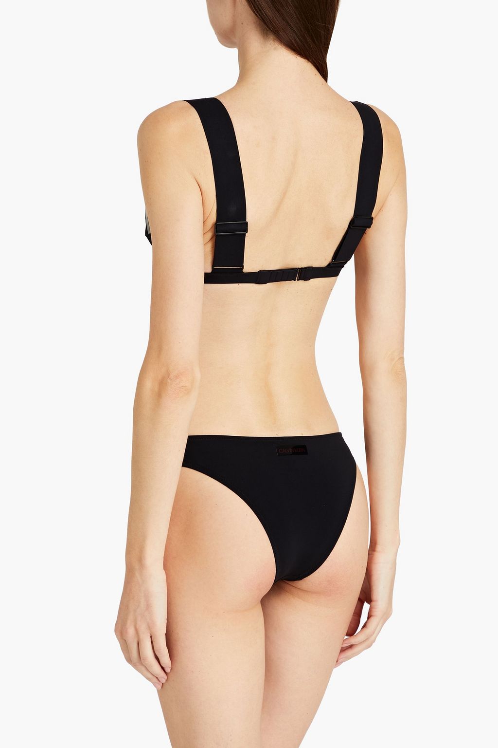 CALVIN KLEIN Braid-trimmed triangle bikini top