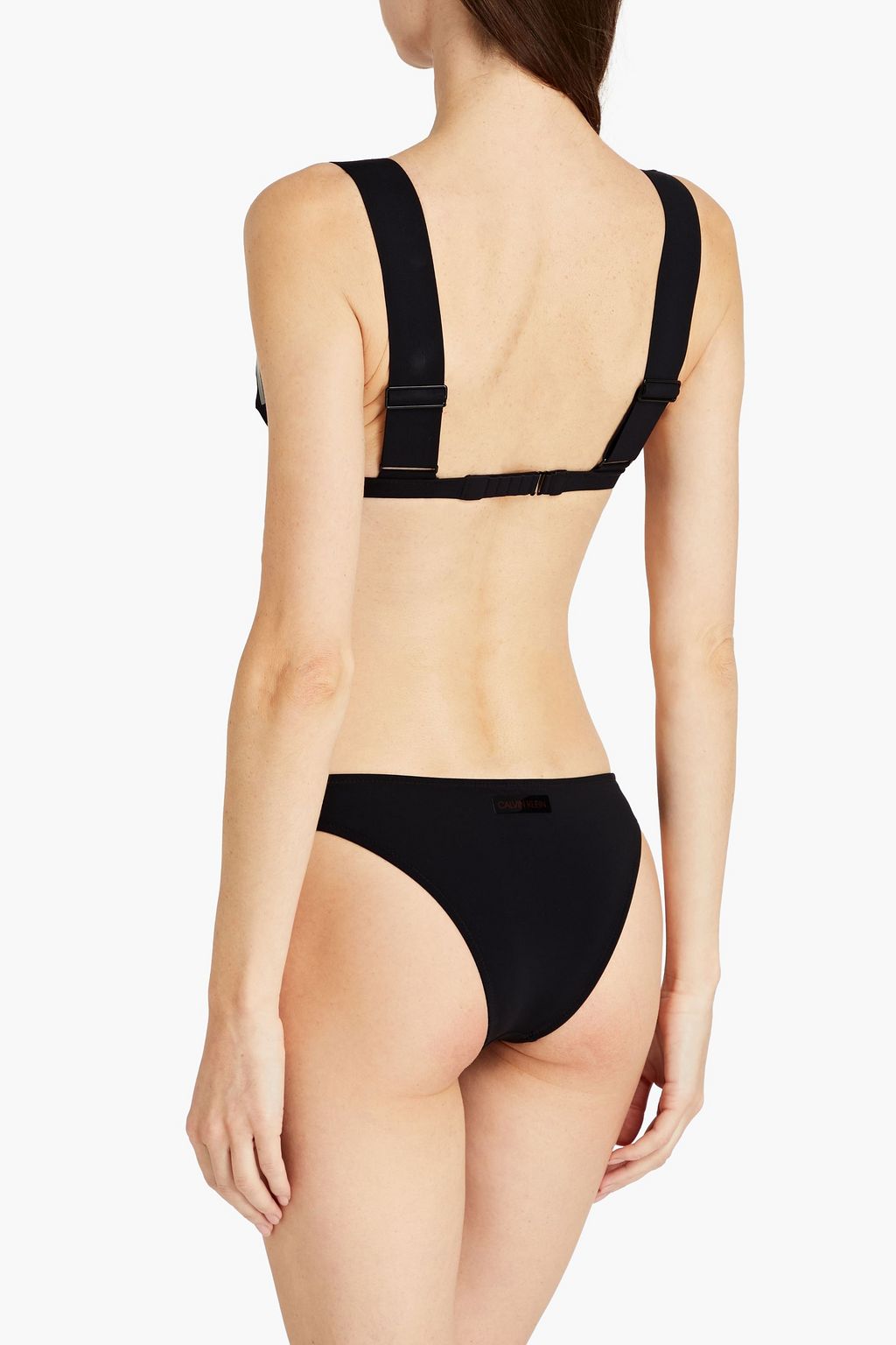 CALVIN KLEIN Braid-trimmed low-rise bikini briefs
