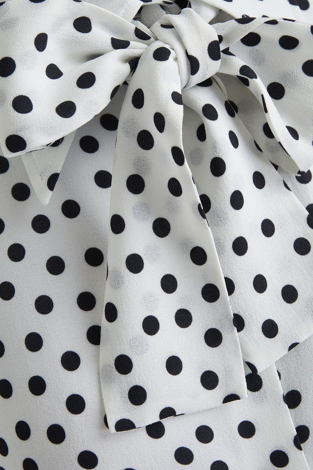 PHILOSOPHY DI LORENZO SERAFINI Pussy-bow polka-dot crepe blouse