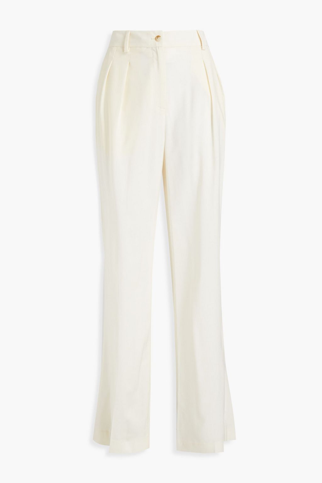 Ivory Sbiru pleated wool straight-leg 