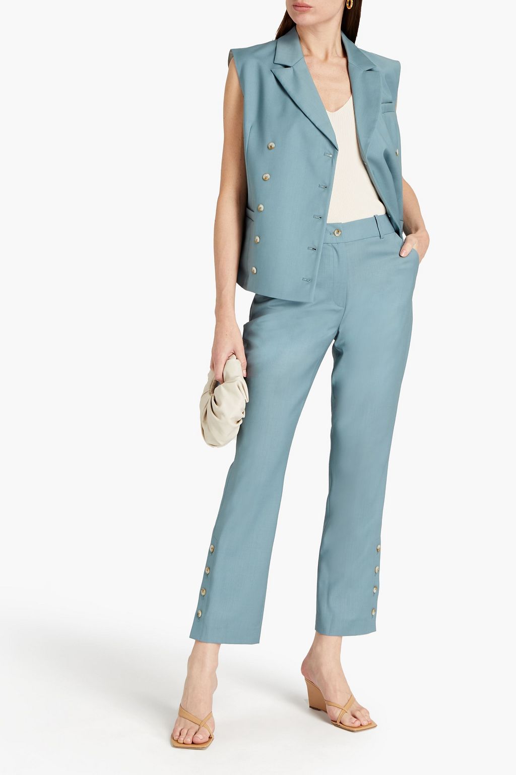 LOULOU STUDIO Marion wool straight-leg pants