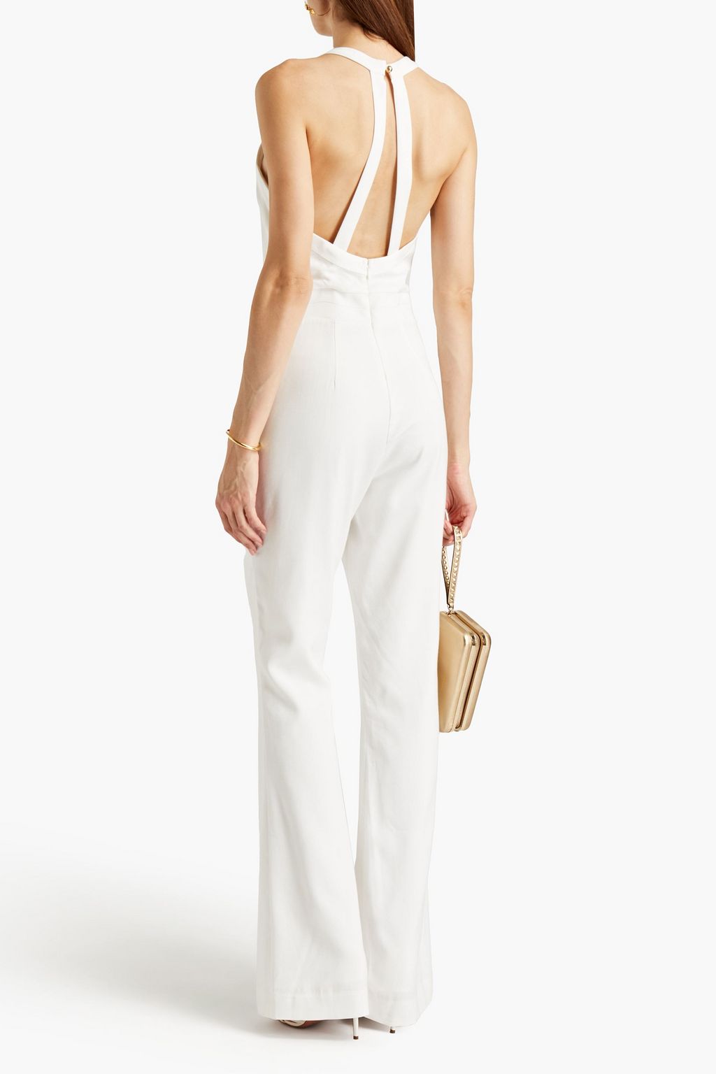 MELISSA ODABASH Meghan woven cutout jumpsuit