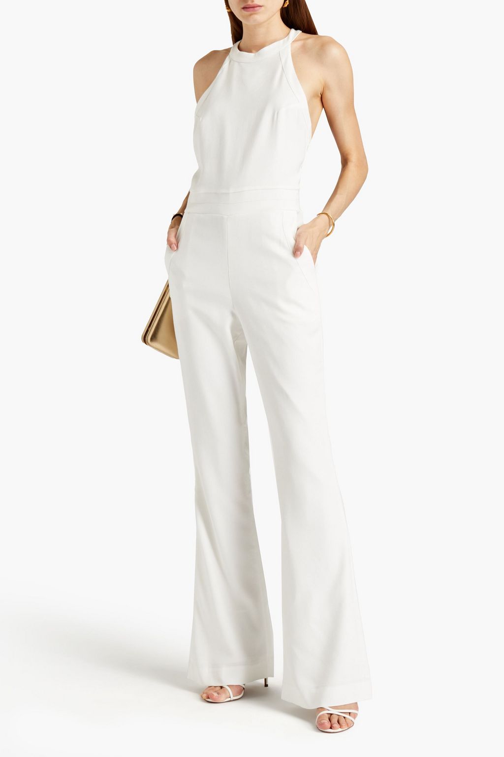 MELISSA ODABASH Meghan woven cutout jumpsuit