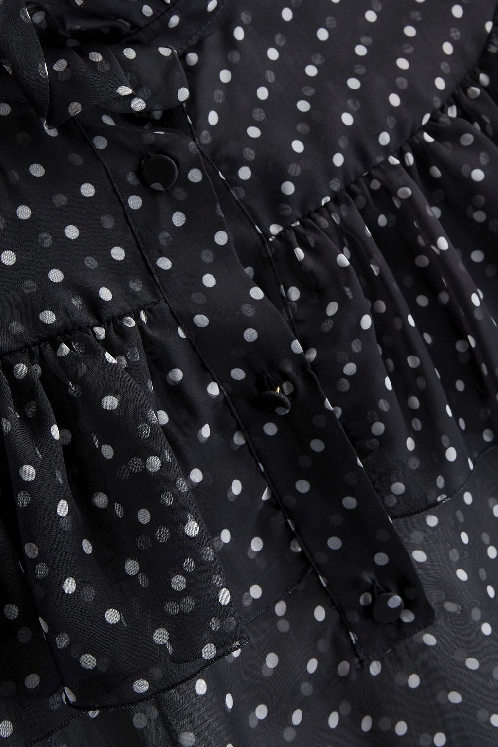 PHILOSOPHY DI LORENZO SERAFINI Margo ruffled polka-dot chiffon blouse