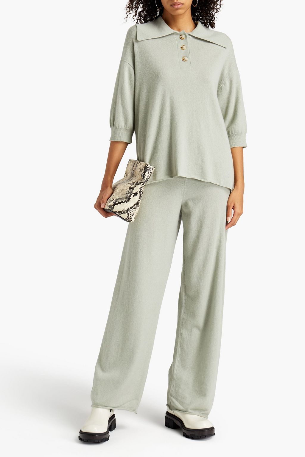 LOULOU STUDIO Tioman cashmere wide-leg pants