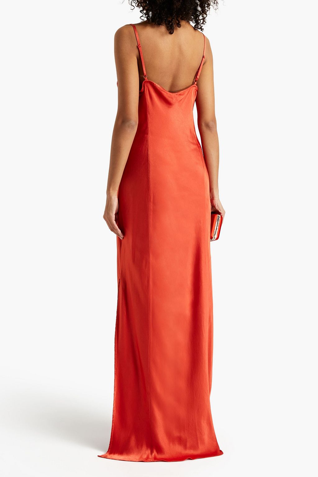 GHOST LONDON Stella draped satin-crepe maxi slip dress