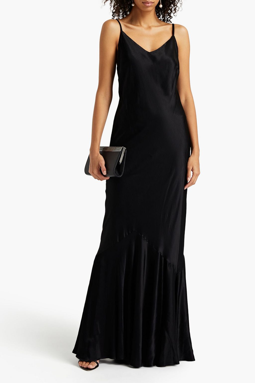 GHOST LONDON Hollywood Bella satin-crepe maxi slip dress