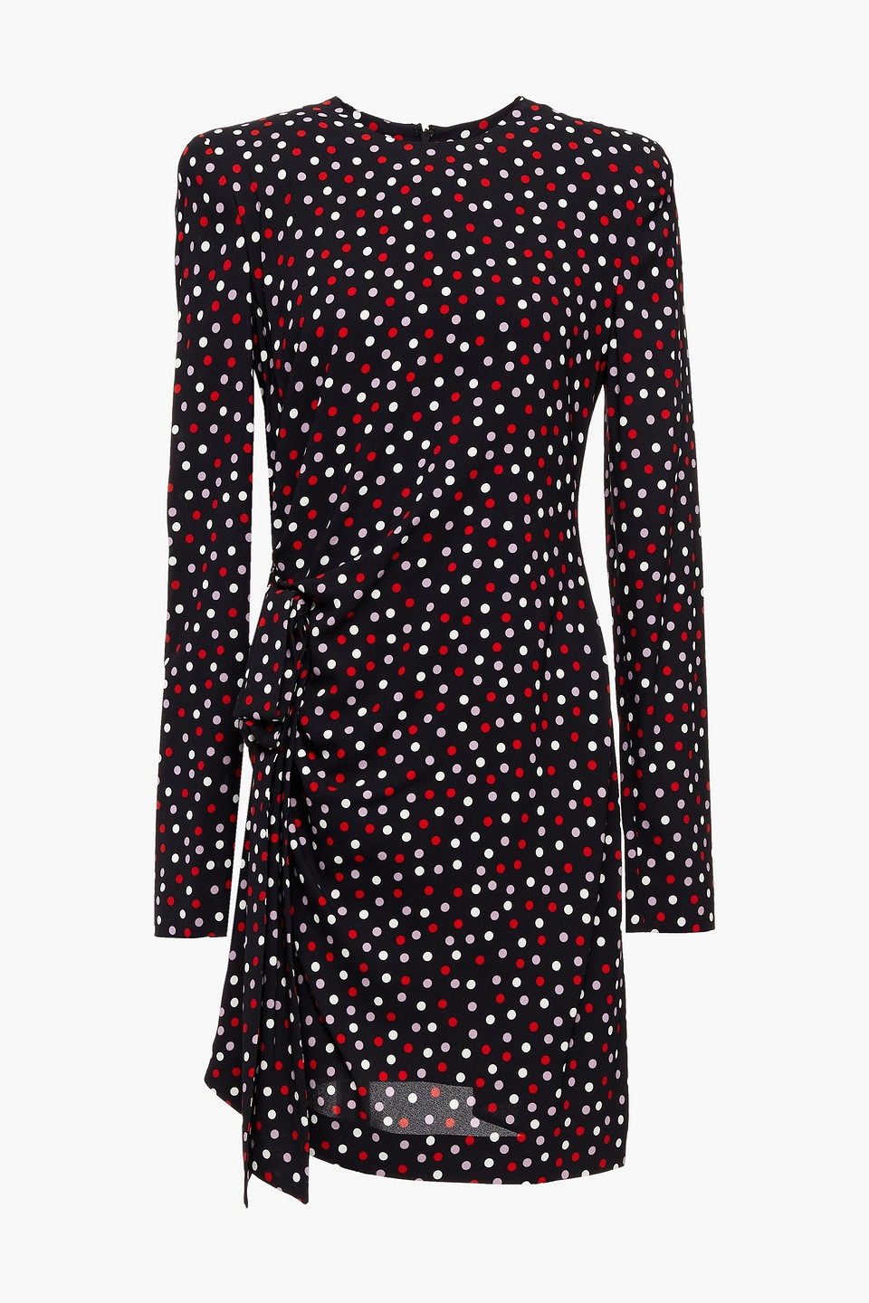 philosophy di lorenzo serafini - bow-embellished polka-dot crepe dress - black - it 46
