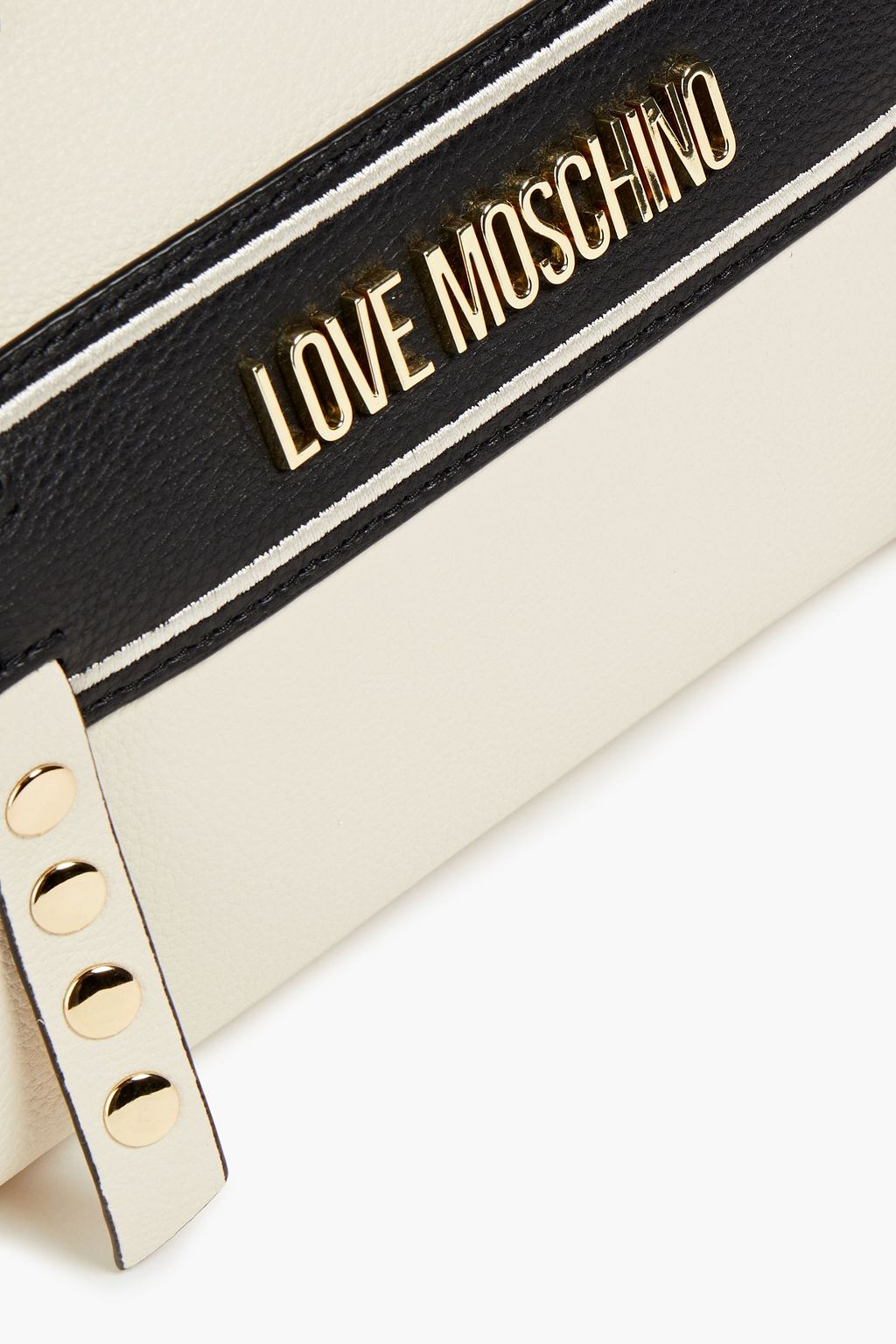 LOVE MOSCHINO Embellished pebbled-leather tote