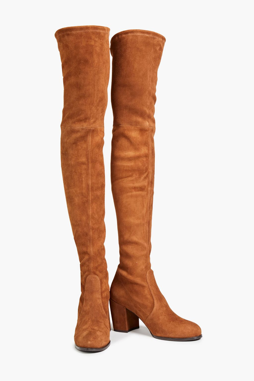 STUART WEITZMAN Stretch-suede over-the-knee boots